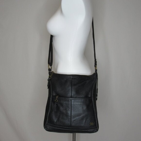 The Sak Black Pebbled Leather Crossbody Bag Purse - Picture 5 of 7